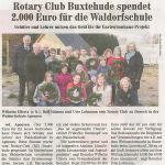 Rotary Club Buxtehude spendet 2.000€ für die Waldorfschule