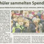 Schüler sammelten Spenden