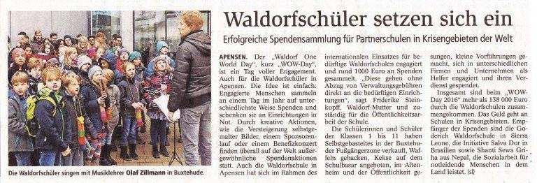 Waldorfschüler setzen sich ein